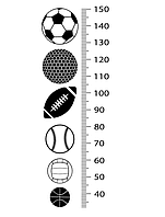 Вінілова інтер'єрна наклейка декор на стіну та шпалери Ростомер «М'ячі» з оракалу