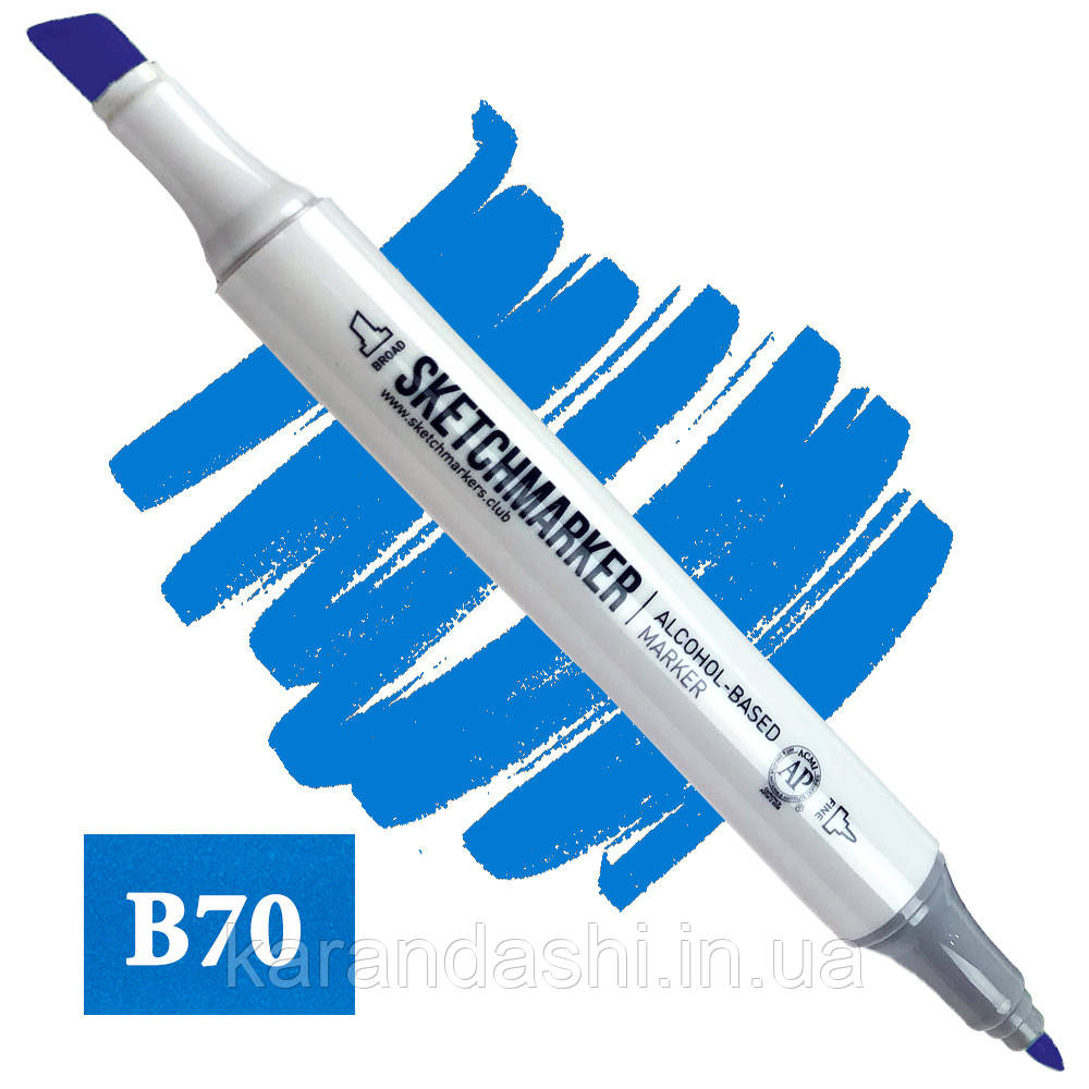 Маркер SKETCHMARKER Тонкий-Скошенный наконечник B070 Summer Blue Летний синий