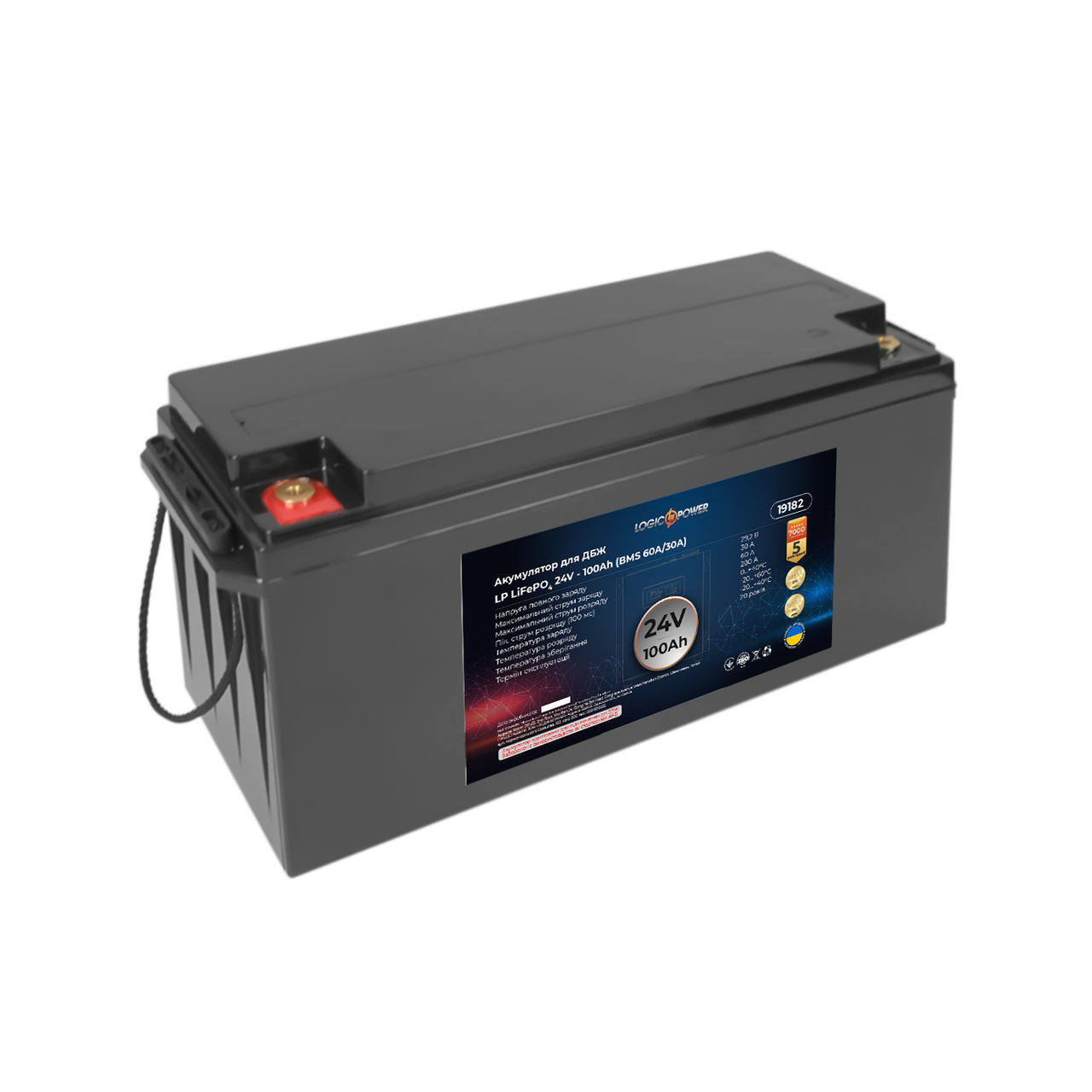 Акумулятор LP LFePO4 24V - 100 Ah (BMS 60A/30A), фото 1