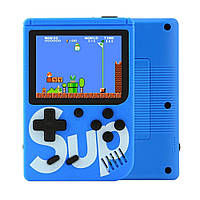 Приставка игровая денди с джойстиком 8 бит Retro Game Box Sup 400in1 портативная ретро консоль Синяя (TS)