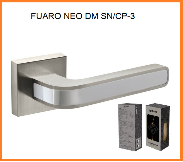FUARO Ручка роздільна NEO DM SN/CP-3 матовий нікель/хром