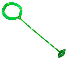 Скакалка з підсвіткою на одну ногу зелена, нейроскакалка з коліщатком з доставкою по Україні