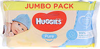 Дитячі вологі серветки Huggies Pure 72шт.