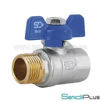 Кран шаровый вода 3/4" ГШ бабочка SD Plus