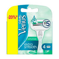 Змінні картриджі для гоління жіночі Gillette Venus Sensitive Extra Smooth для чутливої шкіри, 4 шт