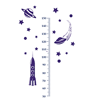 Вінілова інтер'єрна наклейка декор на стіну та шпалери Ростомер «Космос» з оракалу