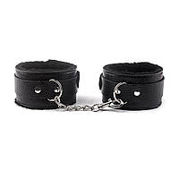 БДСМ Кожаные наручники Черный