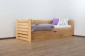 Односпальне дерев'яне ліжко з підіймальним механізмом "Карлсон" від Дрімка (різні розміри, кольори)