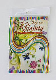 Папір для Квілінгу 3*400 мм, 12 кольорів, 120 смужок. №3 УП-37 4904Ф Рюкзачок Україна