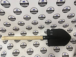 Лопата саперна Турист 550 мм, сталь, ручка дерев'яна (пила, відкривачка) Сила