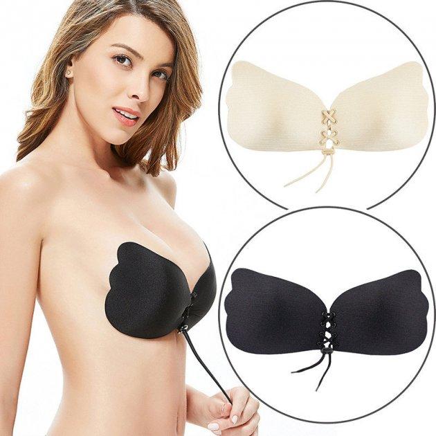 Силиконовий бюстгальтер невидимий Fly Bra Invisible Bra Флай Бра (бежевий)