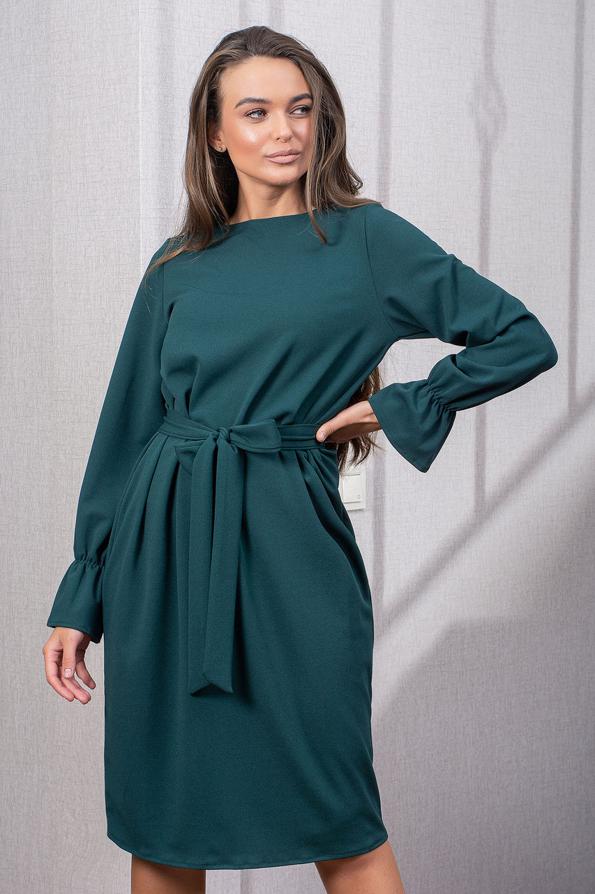 Вільне вечірнє плаття Vanessa, темно-зелене, фото 1