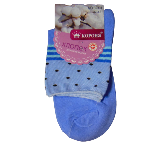 Шкарпетки медичні без гумки Корона 2301 37-42 блакитні