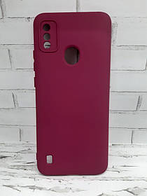 Чохол бампер накладка для ZTE Blade A51 протиударний бордовий