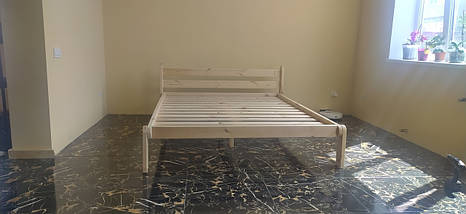 Ліжко двоспальне арт.Анастасія 160х200 з натуральної деревини, покриття масло-воском різних кольорів, фото 5