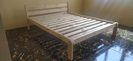 Ліжко двоспальне арт.Анастасія 160х200 з натуральної деревини, покриття масло-воском різних кольорів, фото 3