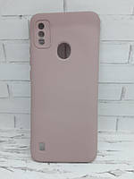 Чехол бампер накладка для ZTE Blade A51 противоударный pink sand