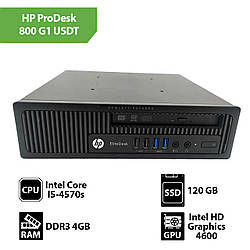 Системний блок HP ProDesk 800 G1 USDT (Core I5-4570s/4GB/SSD 120GB)