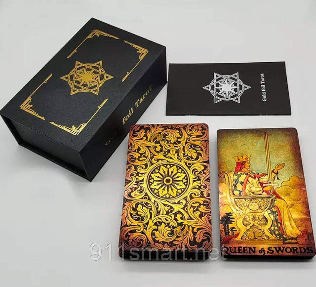 Пластикове Таро Вейта (Universal Tarot) із золотом під старовину.