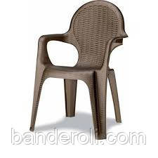 Пластиковое кресло Intrecciato бежевое - фото 5 - id-p269753548