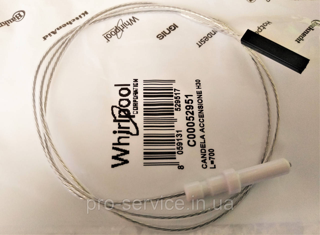Свічка електропідпалювання конфорки C00052951 для газових плит Indesit, Hotpoint Ariston