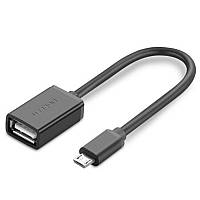 Micro USB OTG кабель-адаптер Ugreen US133 (Черный, 12см)