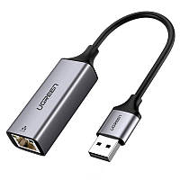 Внешняя сетевая карта / Сетевой адаптер USB 3.0 Gigabit Ethernet LAN RJ45 Ugreen 50922 (10/100/1000Mbps)