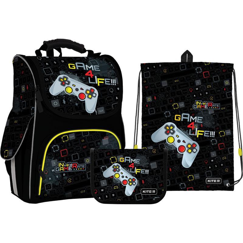 Набір рюкзак Kite + пенал + сумка для взуття SET_K22-501S-8 (LED) Game 4 Life
