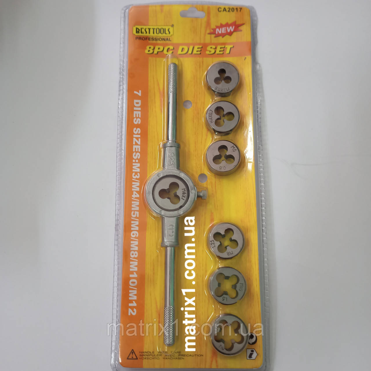 Набір плашок M3-М12, 8 предметів BESTTOOLS