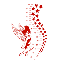 Вінілова інтер'єрна наклейка декор на стіну та шпалери Ростомер «Фея Дінь-Дінь та Зірки» з оракалу