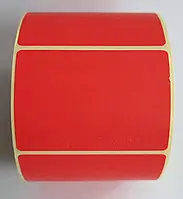 Термотрансферная этикетка красная 58x72мм