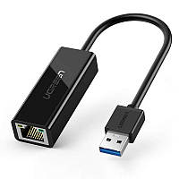 Внешняя сетевая карта / Сетевой адаптер USB 3.0 Gigabit Ethernet LAN RJ45 Ugreen 20256 (10/100/1000Mbps)