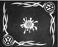 Набор виниловых наклеек на авто - Уголки на боковые стекла Volkswagen Tribal 30 см (2 шт.)