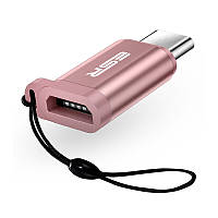 Переходник Micro USB к USB-C ESR (Розовый)