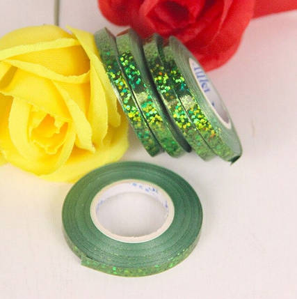 Стрічка для кульок ТЕСЬМА З ГОЛОГРАММОЮ | Зелений, фото 2