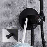 Гігієнічний душ GAPPO G7288-6 з гачком, чорний, фото 4