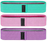 Набір тканинних фітнес резинок Hip Resistance Band з навантаженням 8, 22, 32 кг., фото 2