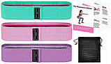 Набір тканинних фітнес резинок Hip Resistance Band з навантаженням 8, 22, 32 кг., фото 8