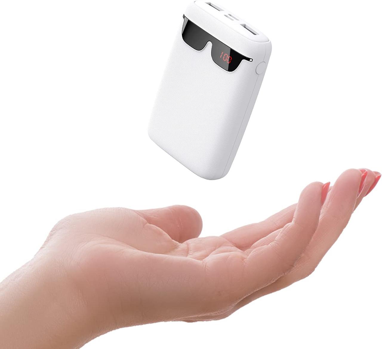 Damipow Mini PowerBank 10000 мАг, маленький та компактний зарядний пристрій для мобільного телефону