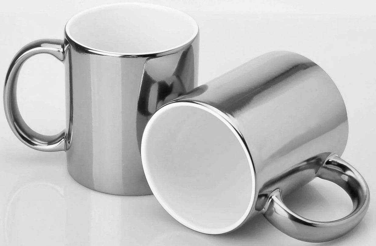 Чашка для сублимационной печати серебро зеркальное 330 мл евроцилиндр - фото 2 - id-p1653719432