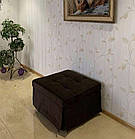 Пуфік ліжко трансформер 2 в 1 "Леон" коричневий пуф-розкладачка, фото 2