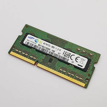 Оперативна пам'ять 4gb ddr3l 1600 so-dimm samsung m471b5173qh0-yk0 оригінал з розборки