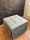 Пуфік ліжко трансформер 2 в 1 "Леон" сірий пуф-розкладачка, фото 3