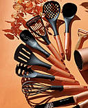 Набір кухонних ножів з кухонними приналежностями 14 предметів Edenberg EB-11099 Набір ножів з підставкою, фото 8