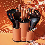 Набір кухонних ножів з кухонними приналежностями 14 предметів Edenberg EB-11099 Набір ножів з підставкою, фото 10