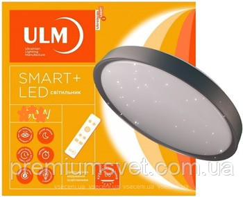 Світильник с/діод ULMS-R04-S-350-50-P2 коло зор небо + графіт 50W, фото 1