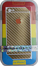 Захисна плівка Remax для iPhone 5/5S/5SE (front + back) Pure Sticker Golden