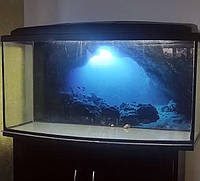 Морской мир под водой на наклейке для аквариума 75х125 см.