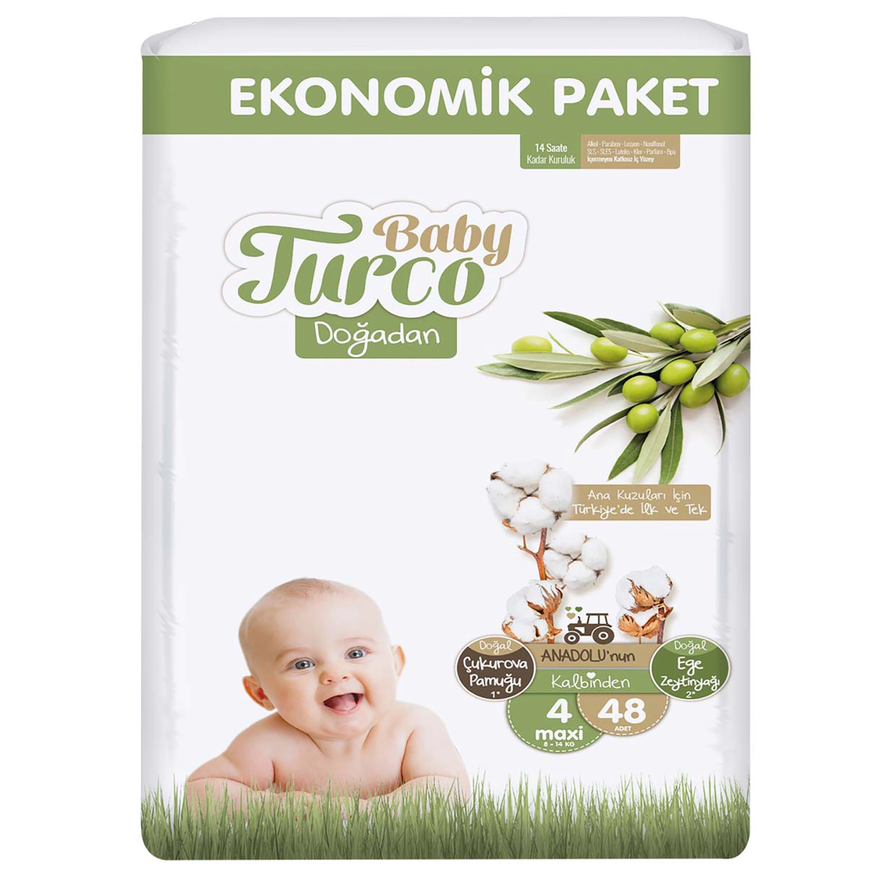 Підгузки дитячі Baby Turco 4 maxi, 48 шт.