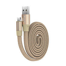 Кабель Devia Ring Y1 microUSB 2.4A 0.8M Золотий
